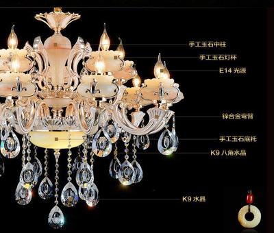 赏析欧式LED锌合金水晶吊灯 金色奢华，点亮别墅客厅与卧室的蜡烛光影