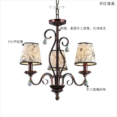 【欧式灯饰 客厅灯餐厅吊灯书房灯具铁艺照明树脂灯 1件批发K1/3】价格,厂家,图片,吊灯,中山市横栏镇可洛灯饰厂-